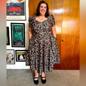 Eshakti 4x 30w puff sleeve sweetheart neck